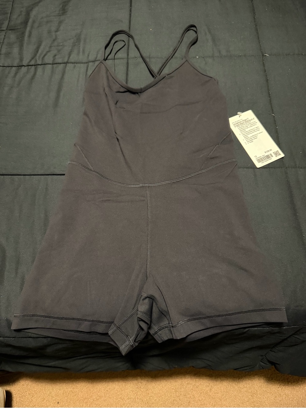 lululemon athletica Black Cross-Back Bodysuit